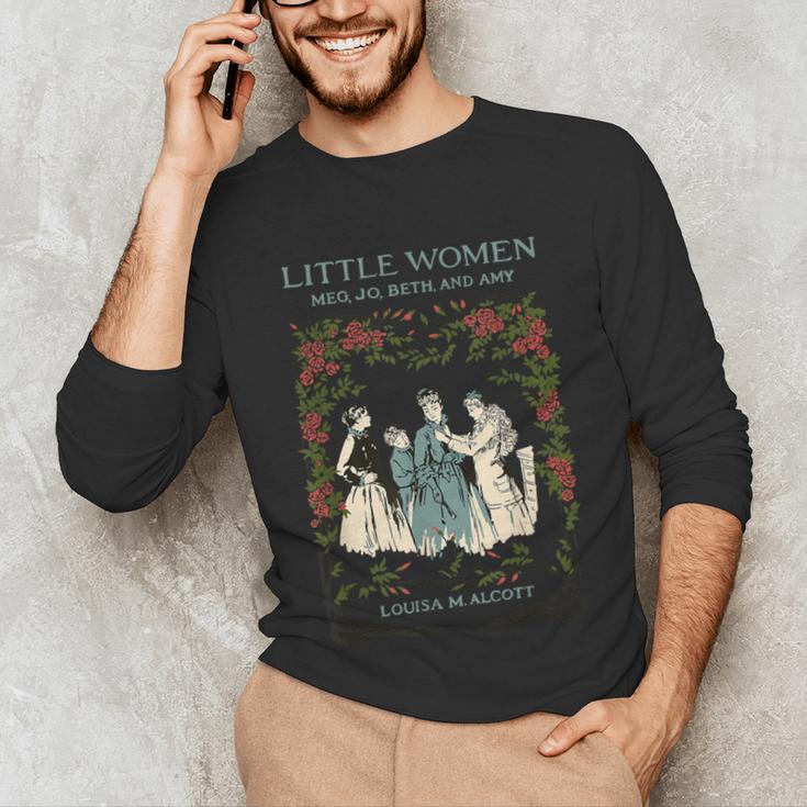 Alcott Little Women Characters Literature Book Illustration Unisex Long Sleeve T-Shirt