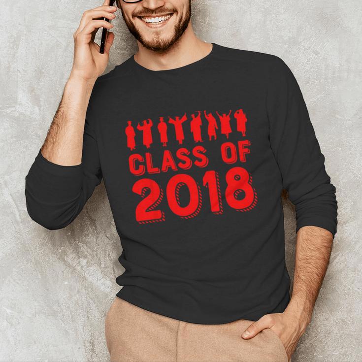 & Red Class Of 2018 Senior GraduationShirt Unisex Long Sleeve T-Shirt