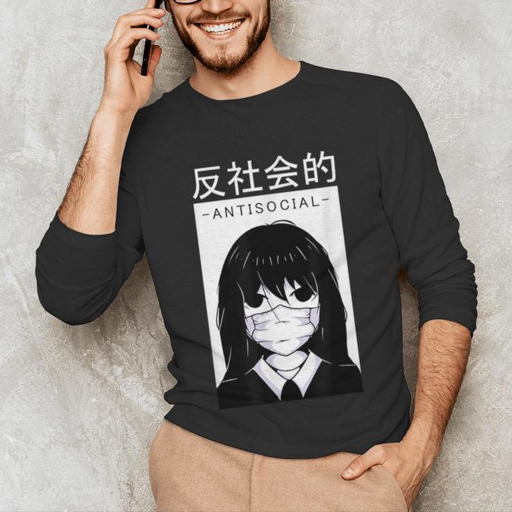 Anime Antisocial Introvert I Hate People Anti Social EMD Unisex Long Sleeve T-Shirt