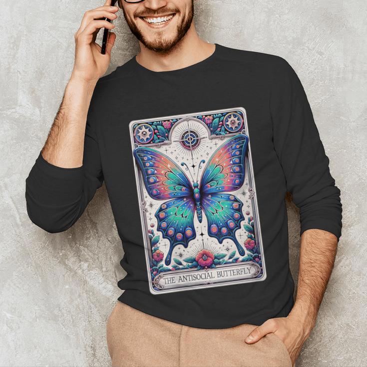 Antisocial Butterfly Introvert Distressed Unisex Long Sleeve T-Shirt