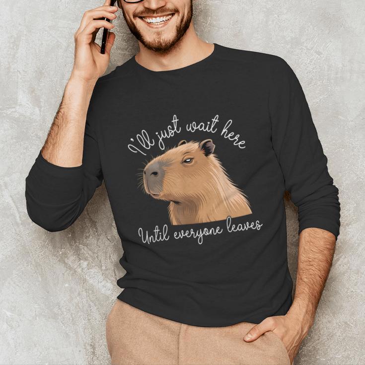Antisocial Introvert Capybara Sarcastic Humor Unisex Long Sleeve T-Shirt Antisocial Introvert Capybara Sarcastic Humor Unisex Long Sleeve T-Shirt