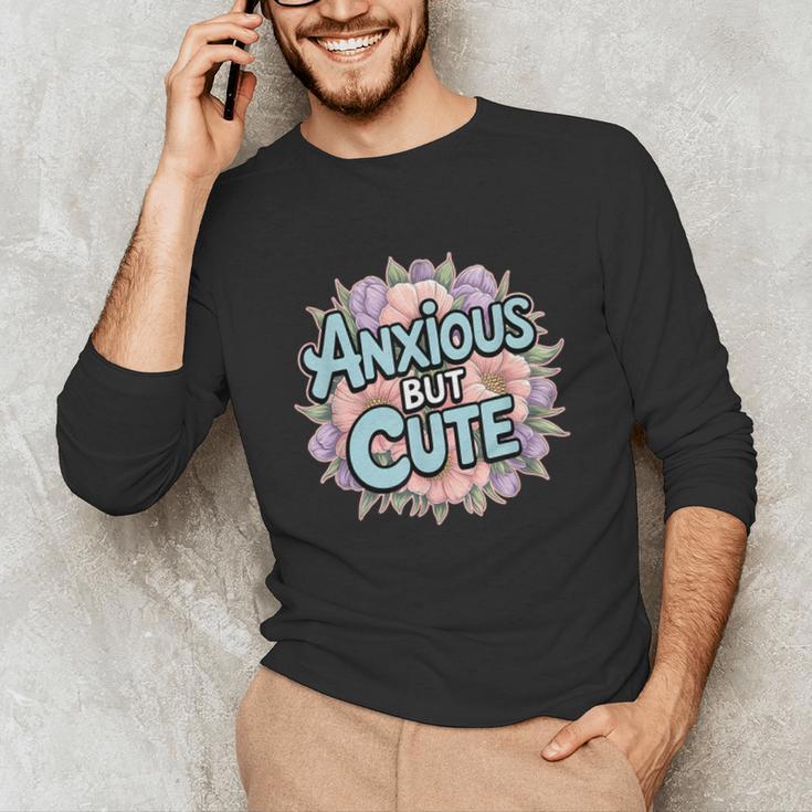 Anxious But Cute Introvert Floral Social Anxiety Unisex Long Sleeve T-Shirt Anxious But Cute Introvert Floral Social Anxiety Unisex Long Sleeve T-Shirt