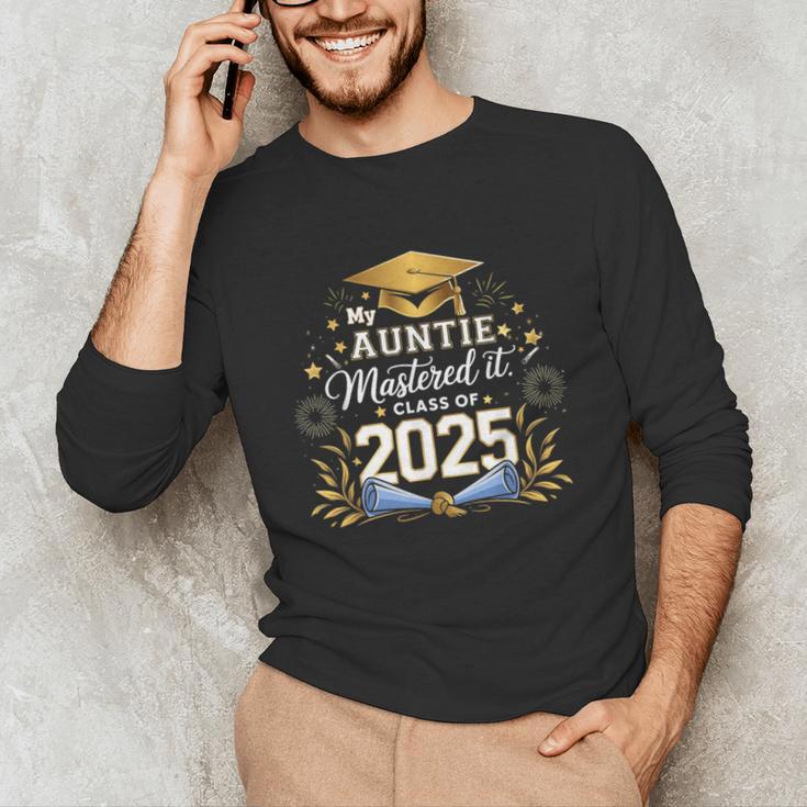My Auntie Mastered It Class Of 2025 Masters Graduation Unisex Long Sleeve T-Shirt