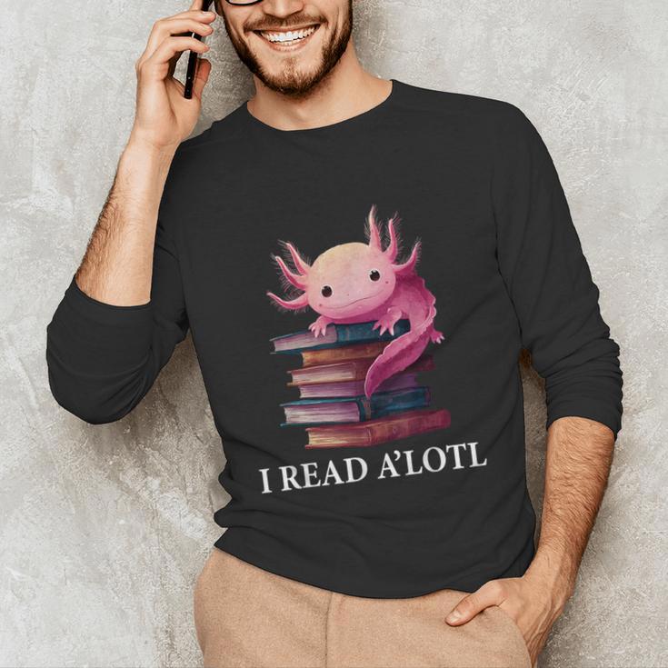 Axolotl Book Lover Librarian Reading Library Readers Unisex Long Sleeve T-Shirt