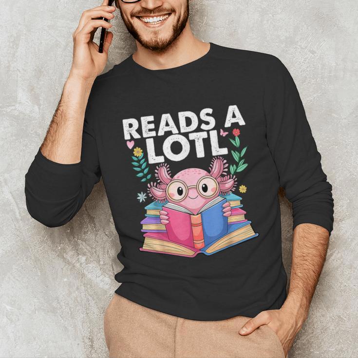 Axolotl Books Readsalotl Reading Bookworm Boys Girls Unisex Long Sleeve T-Shirt Axolotl Books Readsalotl Reading Bookworm Boys Girls Unisex Long Sleeve T-Shirt