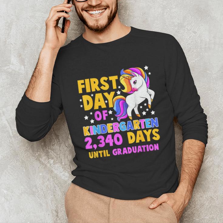 Back To School First Day Of Kindergarten Graduation Unicorn Unisex Long Sleeve T-Shirt