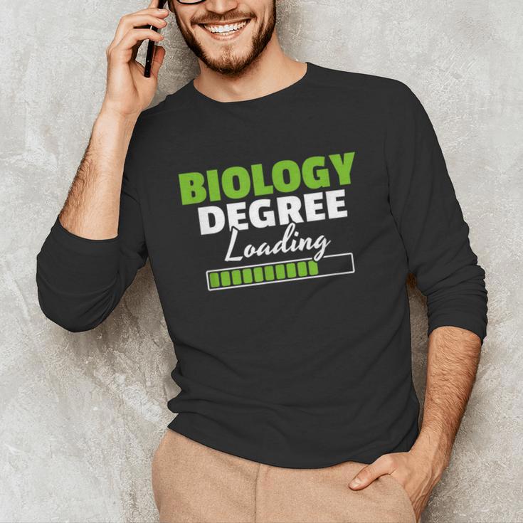 Biology Degree Loading Graduation Student Teacher Biologist Unisex Long Sleeve T-Shirt