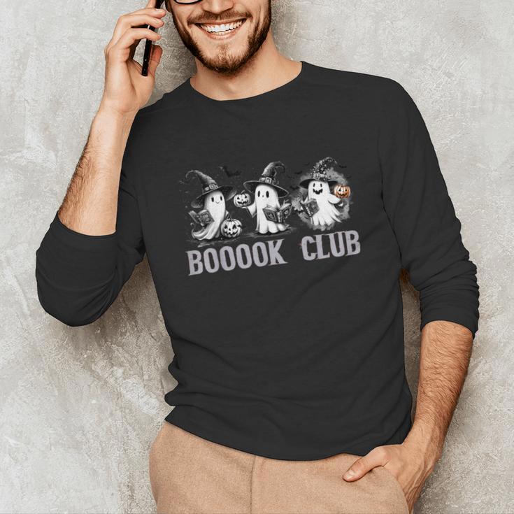 Boo Ghost Books Book Club Halloween Women School Teacher Unisex Long Sleeve T-Shirt