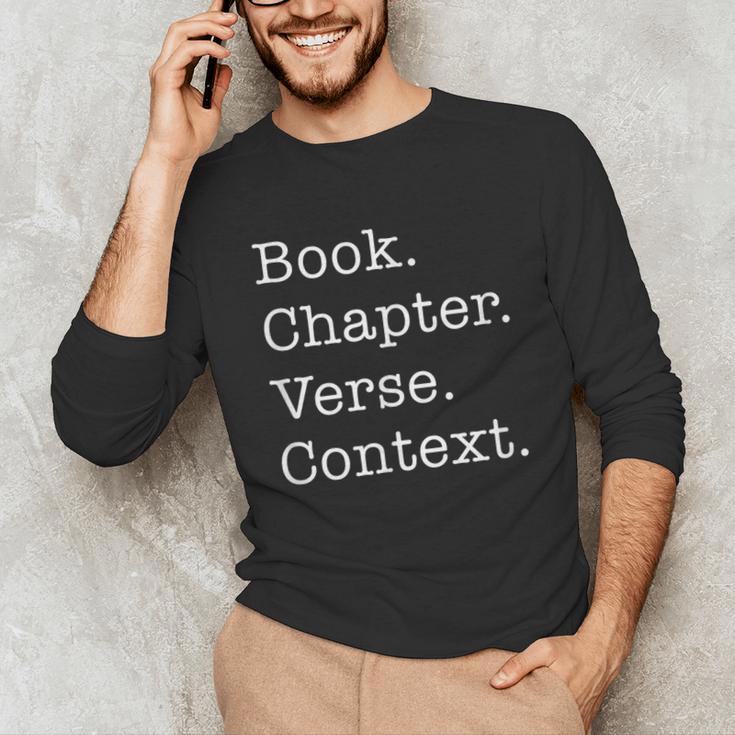 Book Chapter Verse Context Theology Christian Reformed Unisex Long Sleeve T-Shirt