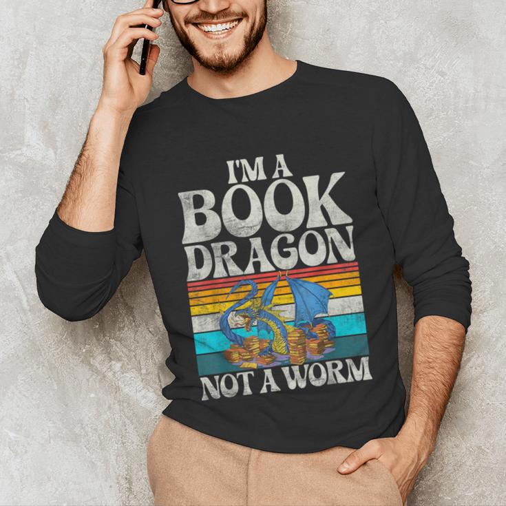 Im a Book Dragon Not a Worm Dragon Unisex Long Sleeve T-Shirt