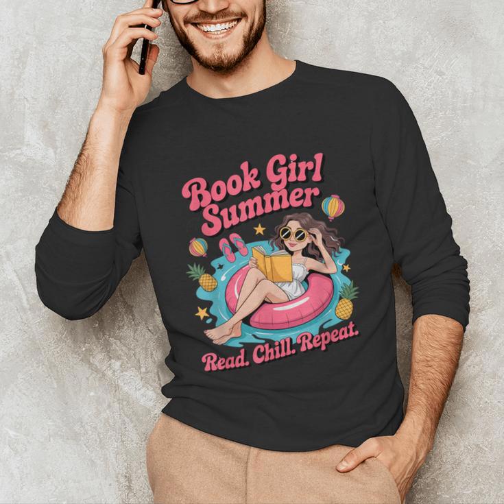 Book Girl Summer Beach Vacation Book Lover Unisex Long Sleeve T-Shirt Book Girl Summer Beach Vacation Book Lover Unisex Long Sleeve T-Shirt
