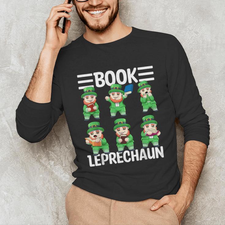 Book Leprechaun St Patrick's Day Library Librarian Reading Unisex Long Sleeve T-Shirt