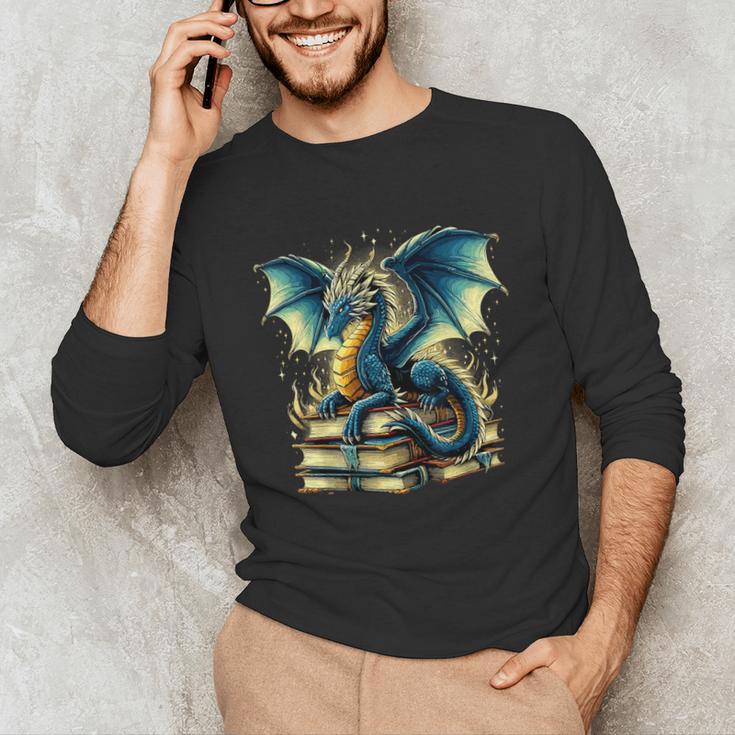 Book Lover Reading Fantasy Dragon Unisex Long Sleeve T-Shirt