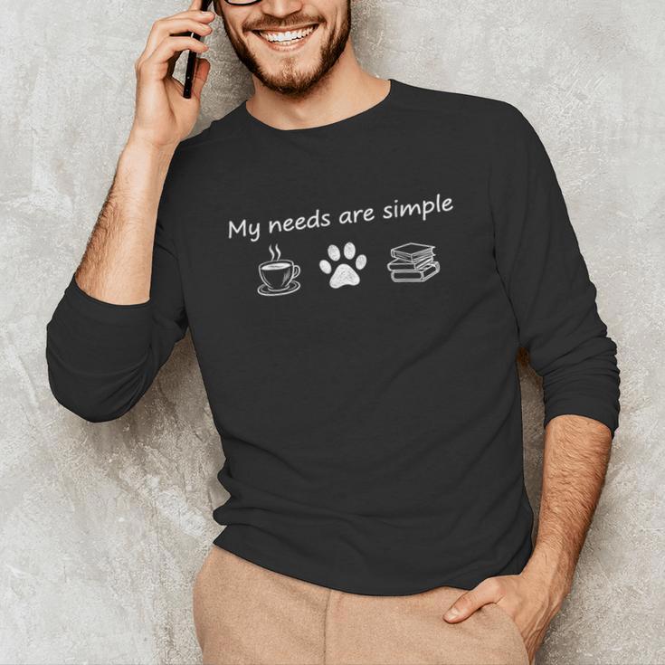 Book Lovers Dog And Coffee And Dogs Coffee And Books Unisex Long Sleeve T-Shirt Book Lovers Dog And Coffee And Dogs Coffee And Books Unisex Long Sleeve T-Shirt