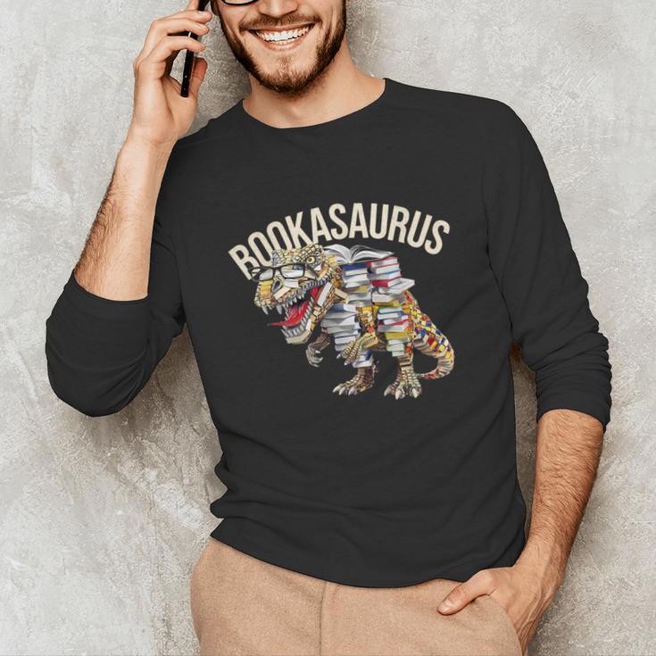 Book Reading Dinosaur T-Rex Dino Bookworm Unisex Long Sleeve T-Shirt Book Reading Dinosaur T-Rex Dino Bookworm Unisex Long Sleeve T-Shirt