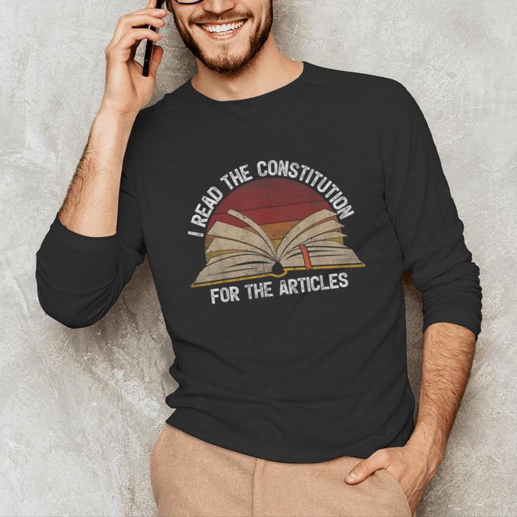 Book Vintage I Read The Constitution For The Articles Unisex Long Sleeve T-Shirt