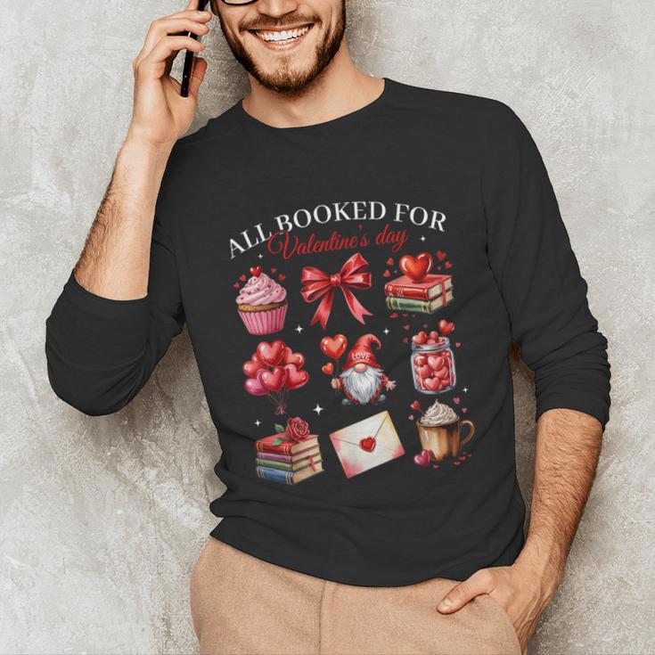 All Booked For Valentine Coquette Bow Girl Women Teacher Unisex Long Sleeve T-Shirt All Booked For Valentine Coquette Bow Girl Women Teacher Unisex Long Sleeve T-Shirt