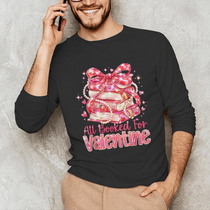 All Booked For Valentine Cute Pink Book Lover Aesthetic Unisex Long Sleeve T-Shirt All Booked For Valentine Cute Pink Book Lover Aesthetic Unisex Long Sleeve T-Shirt
