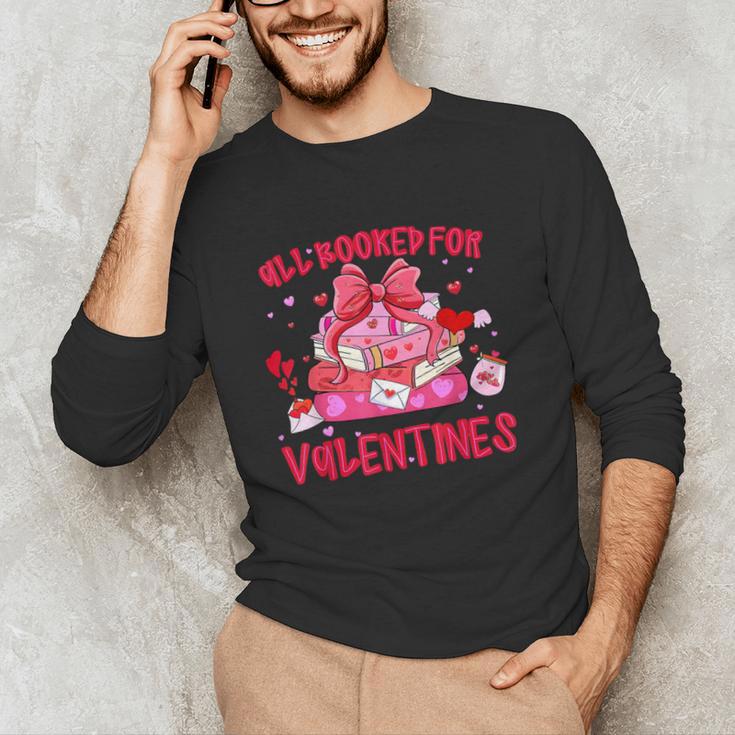 All Booked For Valentines Coquette Bow Book Valentine Day Unisex Long Sleeve T-Shirt All Booked For Valentines Coquette Bow Book Valentine Day Unisex Long Sleeve T-Shirt