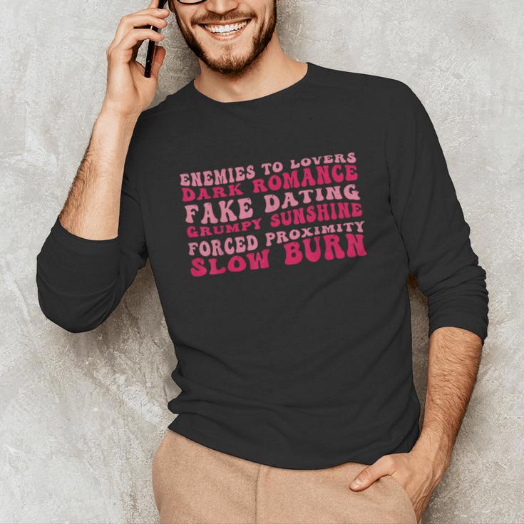 Bookish Romance Tropes Book Club Reader Spicy Book Lover Unisex Long Sleeve T-Shirt
