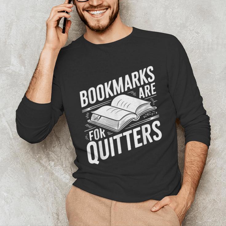 Bookmarks Quote Library Book Reader Unisex Long Sleeve T-Shirt