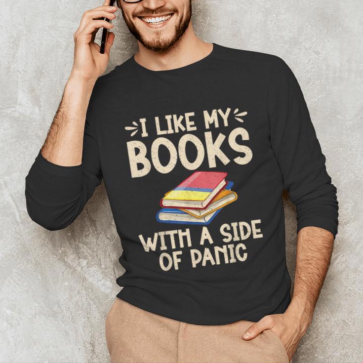 I Like My Books With a Side Of Panic Thriller Unisex Long Sleeve T-Shirt
