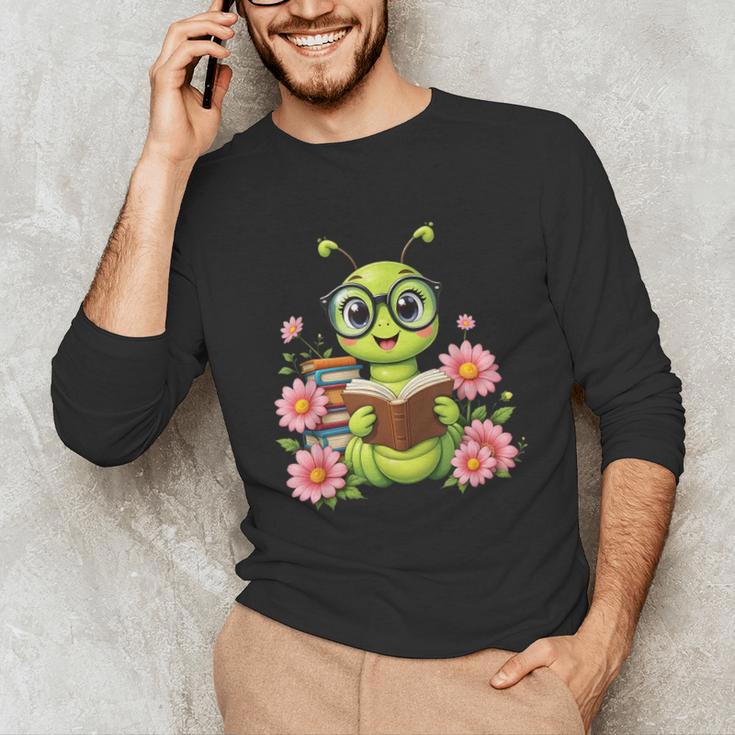 Bookworm Costume Kawaii Reading Worm For World Book Day Unisex Long Sleeve T-Shirt Bookworm Costume Kawaii Reading Worm For World Book Day Unisex Long Sleeve T-Shirt