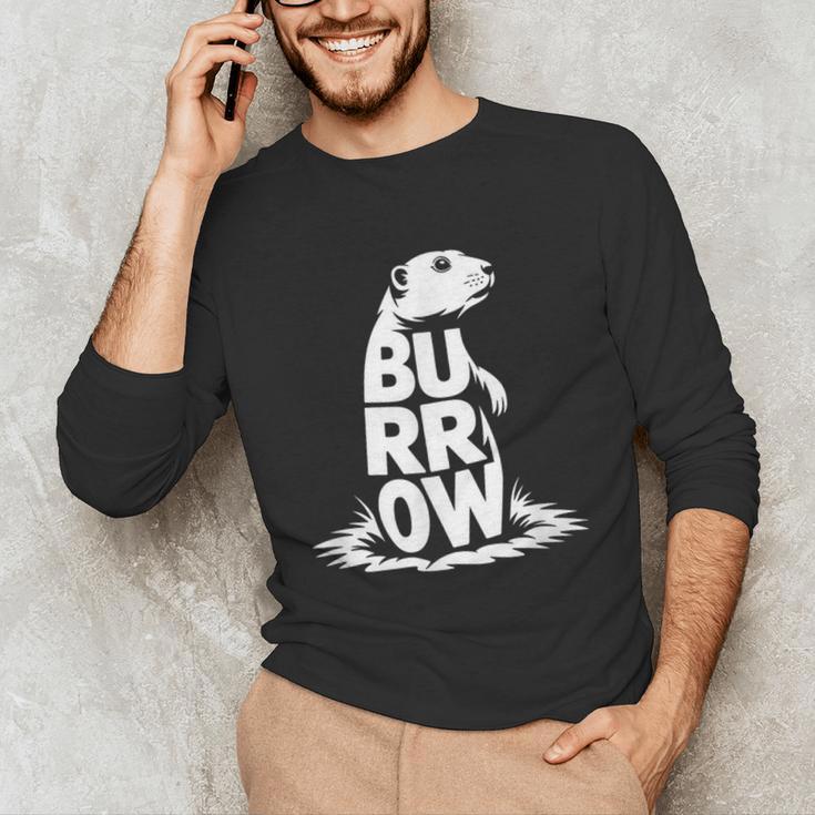 Burrow Prairie Dog Word Art Introvert Nature Retreat Men Women Kids Unisex Long Sleeve T-Shirt Burrow Prairie Dog Word Art Introvert Nature Retreat Men Women Kids Unisex Long Sleeve T-Shirt