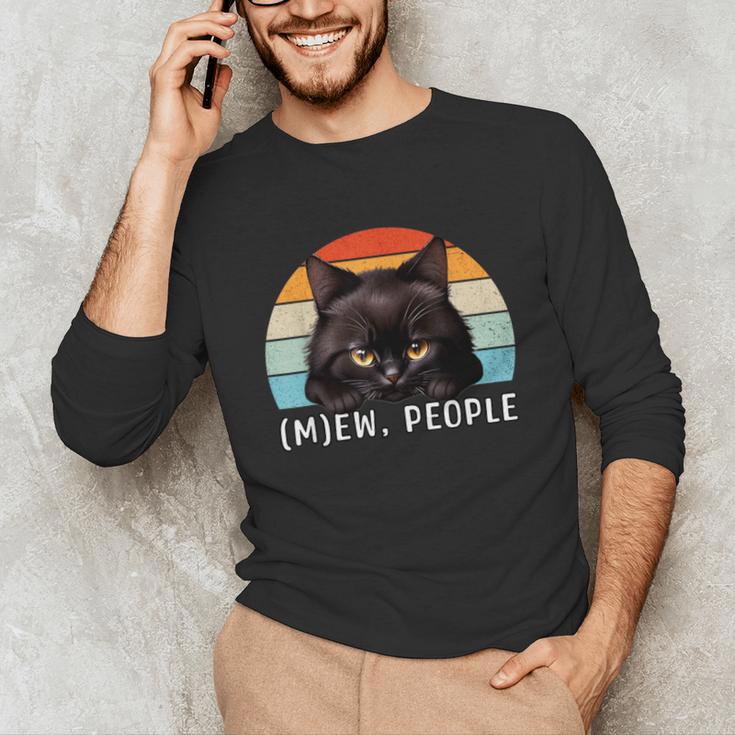 Cat Pun Introvert Anti Social Ew People Kitty Unisex Long Sleeve T-Shirt