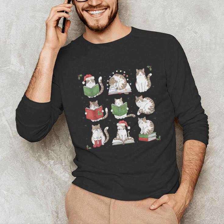 Cat Reading Book Funny Christmas Cat Book Lover Librarian Men Women Kids Unisex Long Sleeve T-Shirt Cat Reading Book Funny Christmas Cat Book Lover Librarian Men Women Kids Unisex Long Sleeve T-Shirt