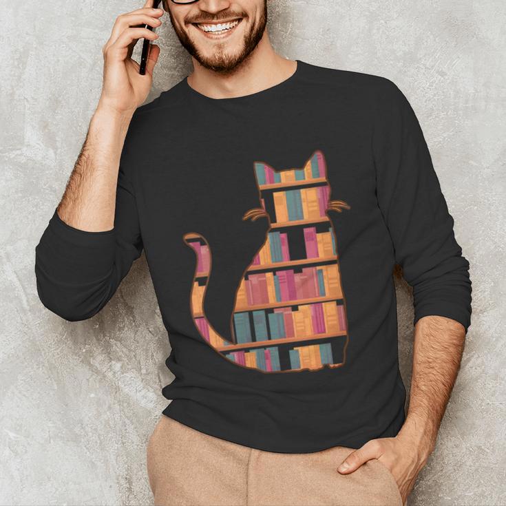 Cats Reading Books Librarian Library Readers Unisex Long Sleeve T-Shirt