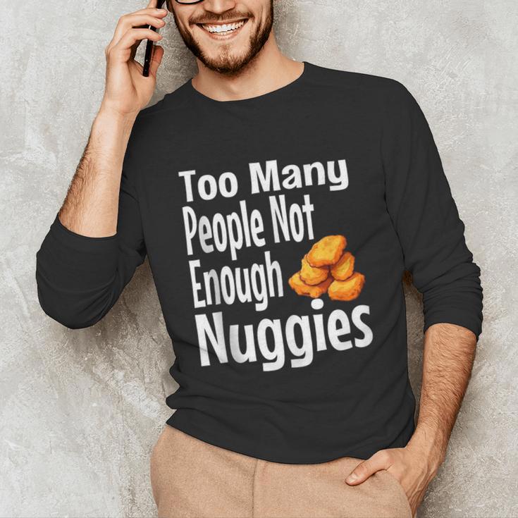 Chicken Nugget Saying Introvert Nuggie Foodie Food Unisex Long Sleeve T-Shirt