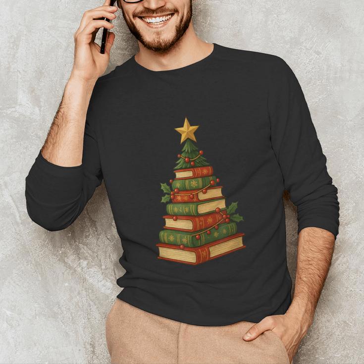 Christmas Book Tree Bookshelf Holiday For Readers Librarians Unisex Long Sleeve T-Shirt Christmas Book Tree Bookshelf Holiday For Readers Librarians Unisex Long Sleeve T-Shirt