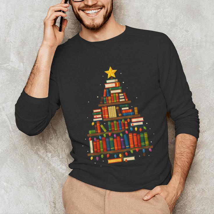 Christmas Tree Bookshelf Book Lover Library Men Women Kids Unisex Long Sleeve T-Shirt Christmas Tree Bookshelf Book Lover Library Men Women Kids Unisex Long Sleeve T-Shirt