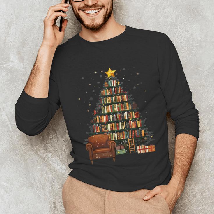 Christmas Tree Bookshelf Book Lover Library Unisex Long Sleeve T-Shirt Christmas Tree Bookshelf Book Lover Library Unisex Long Sleeve T-Shirt