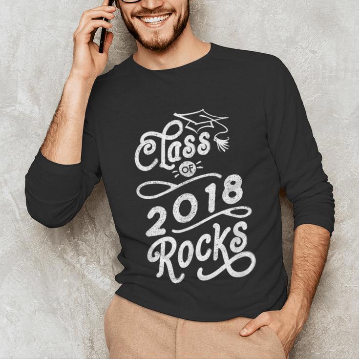 Class Of 2018 Rocks Seniors Graduation 2018 Unisex Long Sleeve T-Shirt