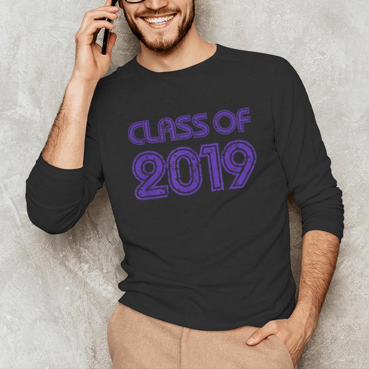 Class Of 2019 High School Graduation Purple Senior Unisex Long Sleeve T-Shirt