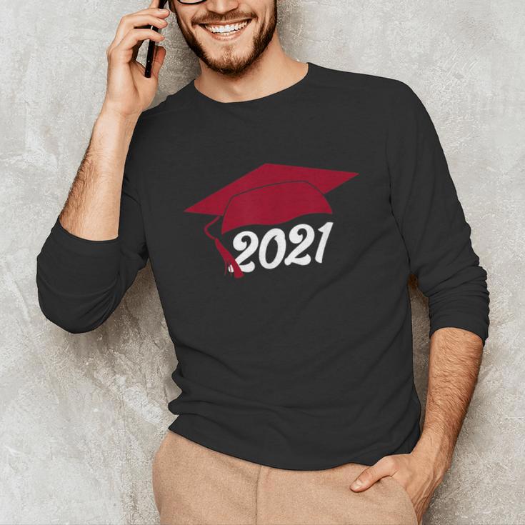 Class Of 2021 Burgundy Regalia Graduation Unisex Long Sleeve T-Shirt