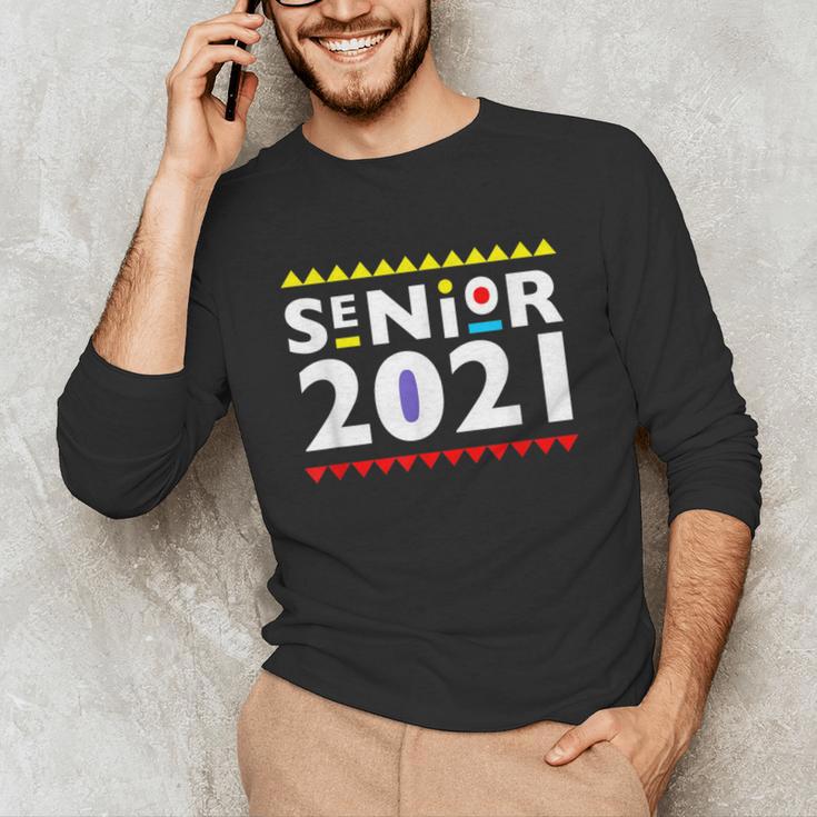Class Of 2021 Senior Year 90's TV Style Graduation For Grad Unisex Long Sleeve T-Shirt
