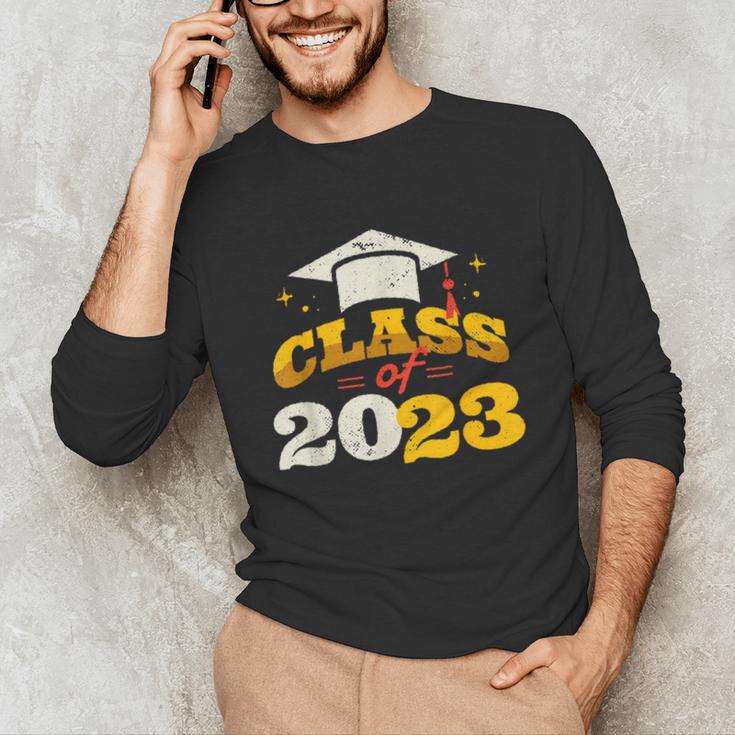 Class Of 2023 School Graduation Vintage Retro Class Of 2023 Unisex Long Sleeve T-Shirt