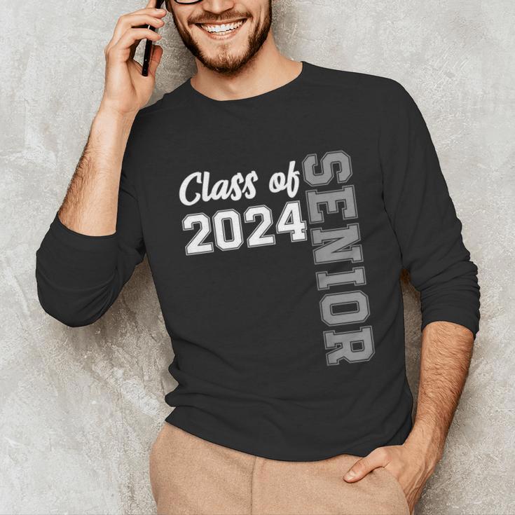 Class Of 2024 Senior 24 Shirt High School Graduation Party Unisex Long Sleeve T-Shirt