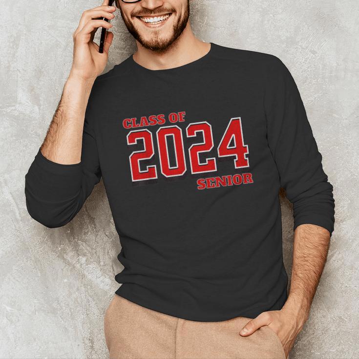 Class Of 2024 Senior Back To School Vintage Graduation Tee Unisex Long Sleeve T-Shirt