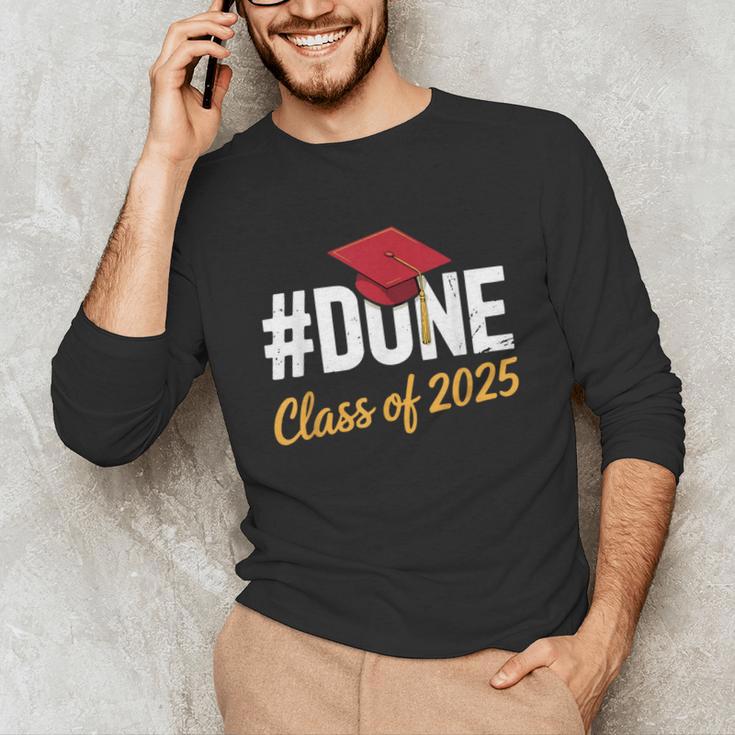 Class Of 2025 Graduation Hashtag DONE Graduate Unisex Long Sleeve T-Shirt