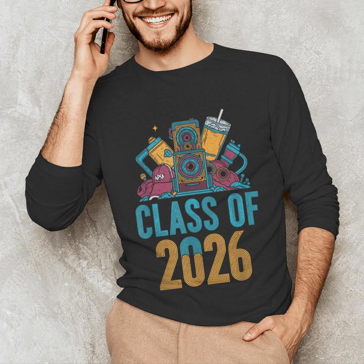 Class Of 2026 Retro Graduation Memory Nostalgia For Seniors Unisex Long Sleeve T-Shirt Class Of 2026 Retro Graduation Memory Nostalgia For Seniors Unisex Long Sleeve T-Shirt