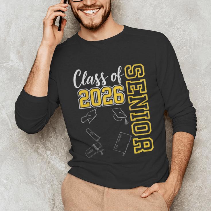 Class Of 2026 Senior 26 High School Graduation -Gold Unisex Long Sleeve T-Shirt
