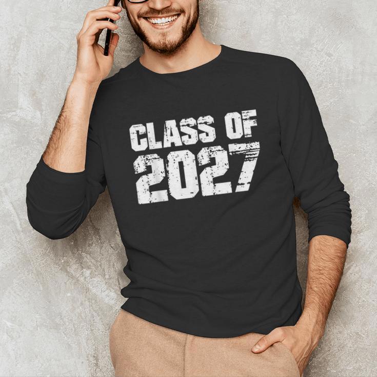 Class Of 2027 High School College Graduation Reunion T-Shirt Unisex Long Sleeve T-Shirt