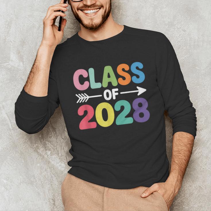 Class Of 2028 Colorful Graduation Unisex Long Sleeve T-Shirt
