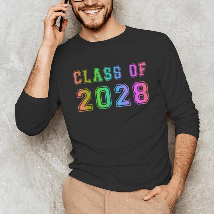 Class Of 2028 High School Graduation Date GraduateShirt Unisex Long Sleeve T-Shirt