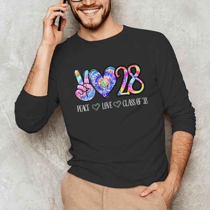 Class Of 2028 Shirt Tie Dye Senior Graduation Class Reunion Unisex Long Sleeve T-Shirt