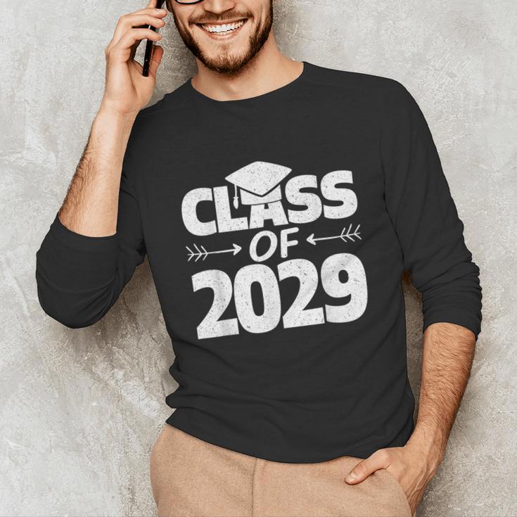 Class Of 2029 Shirt For Elementary Kids Graduation Unisex Long Sleeve T-Shirt